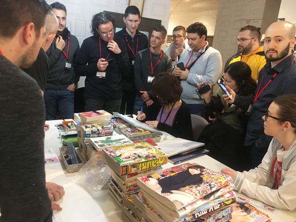ふじいみとり氏漫画実演